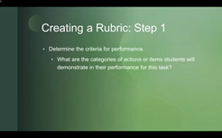  Video 4: Rubrics in the Online Classroom